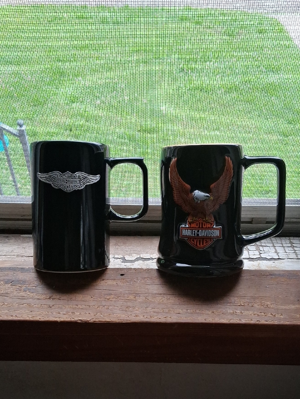 Harley-Davidson Black Eagle Ceramic Mugs - Set of 2